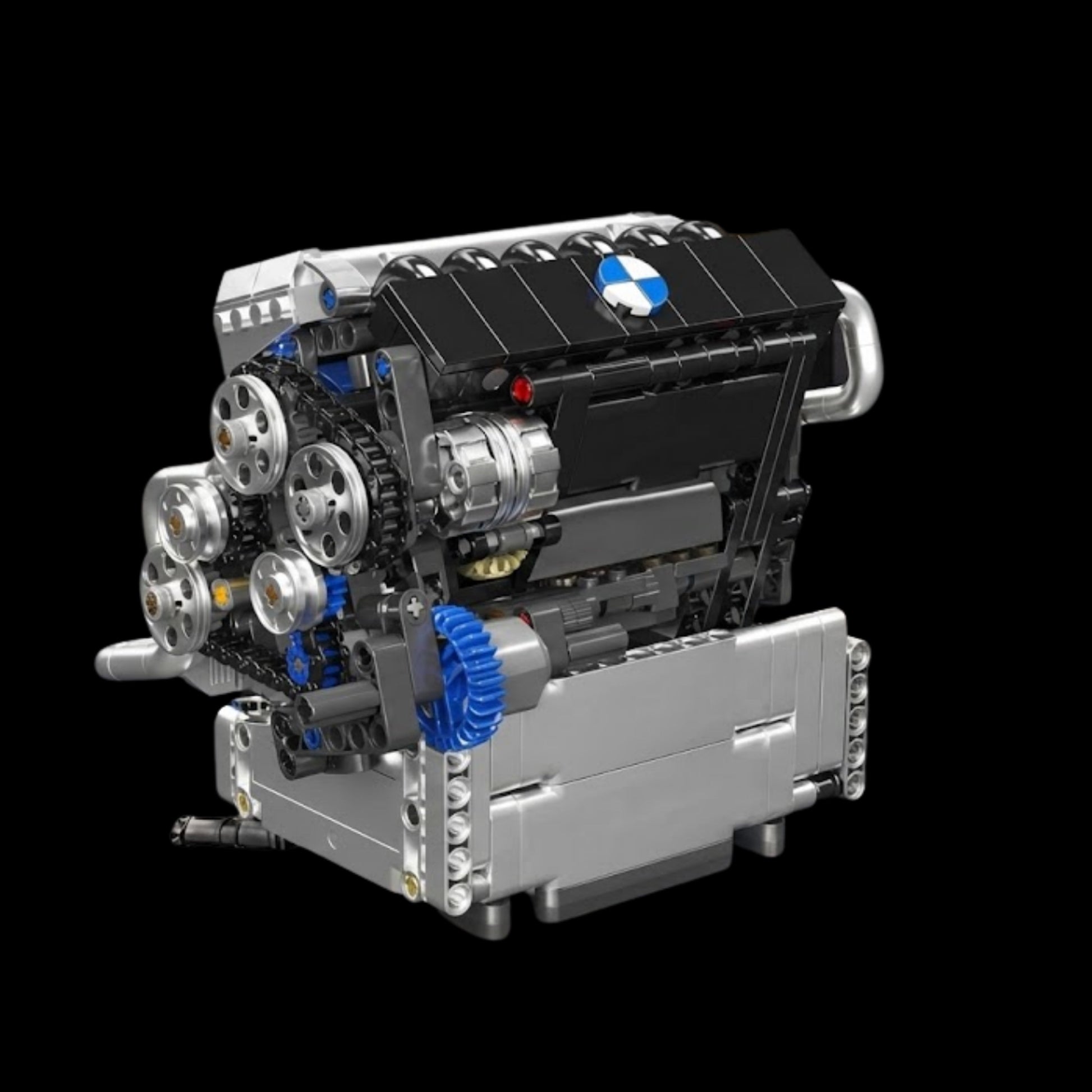 Motor S55 Inline-6 Motorizado (744 peças) - Brics Craft