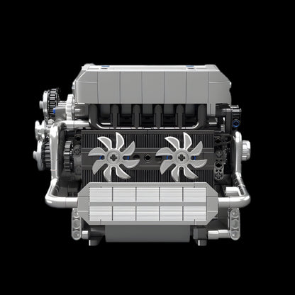 Motor S55 Inline-6 Motorizado (744 peças) - Brics Craft