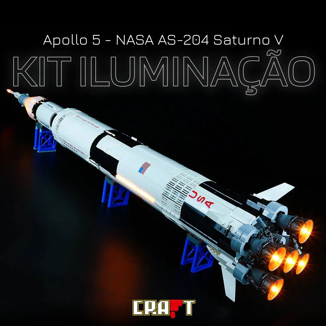 Iluminação para a Apollo 5 - NASA AS-204 Saturno V