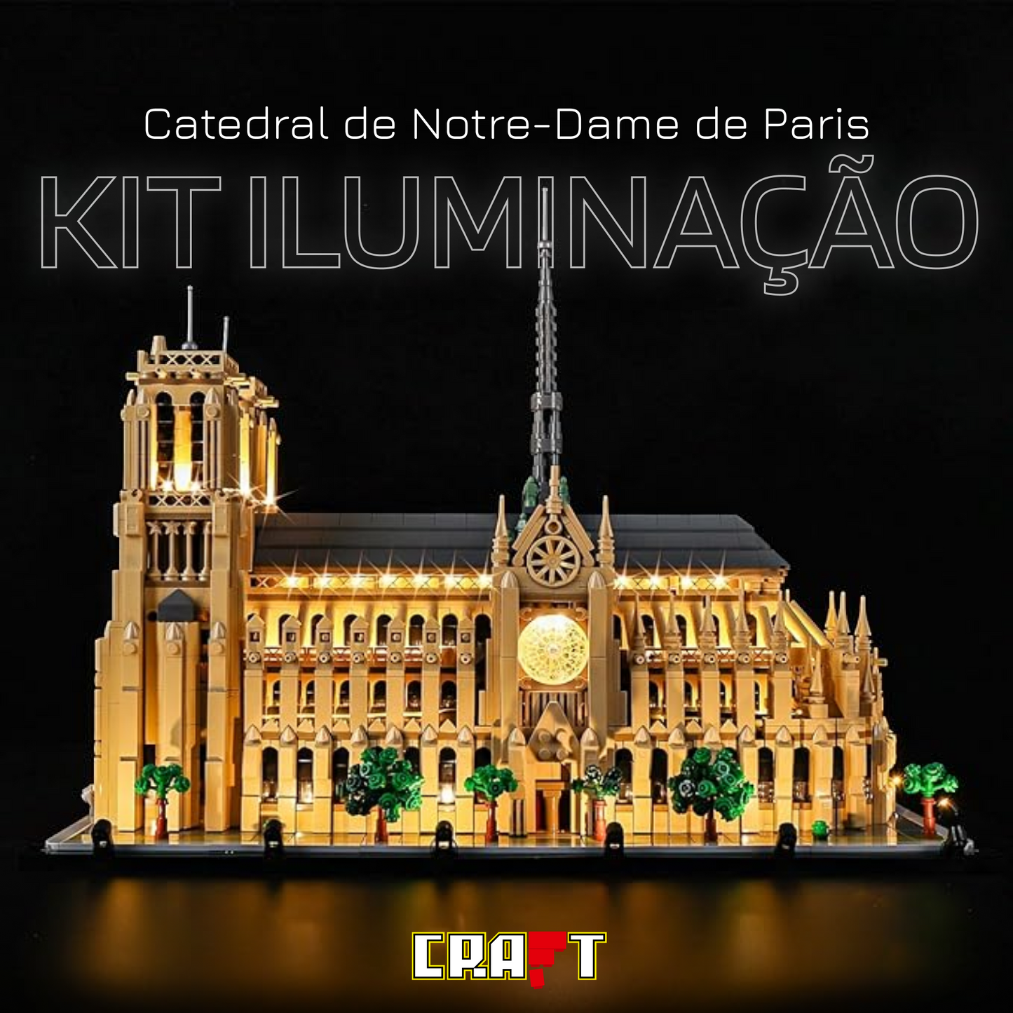 Kit de Iluminação para a Catedral de Notre-Dame de Paris (4383 peças)