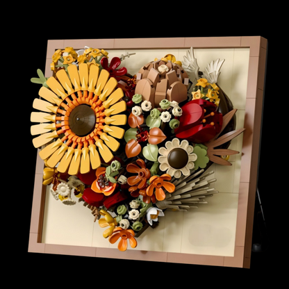 Moldura Floral 3D - Girassol (727 peças)
