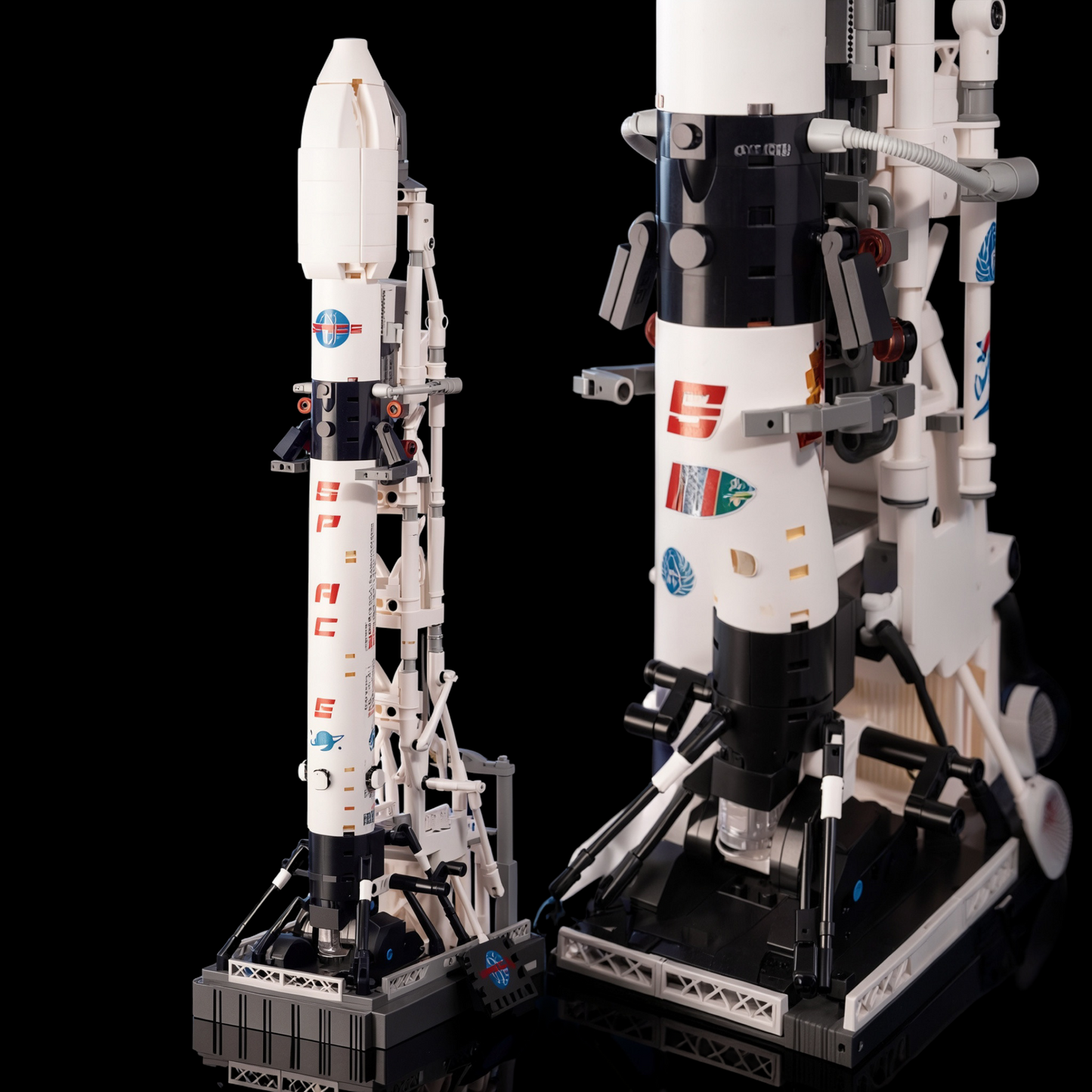 Foguete Espacial X do Programa de Aterrissagem na Lua (869 peças)