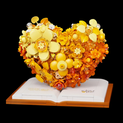 Escultura de Flores Romântico (768 micro-peças)