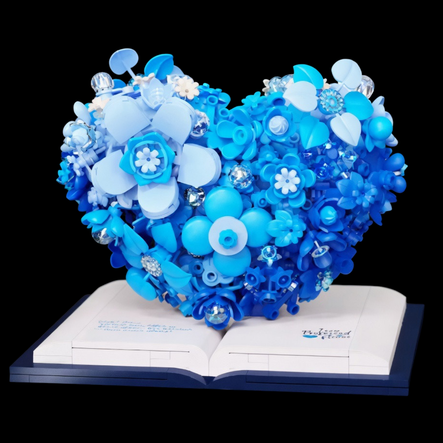 Escultura de Flores Romântico (768 micro-peças)