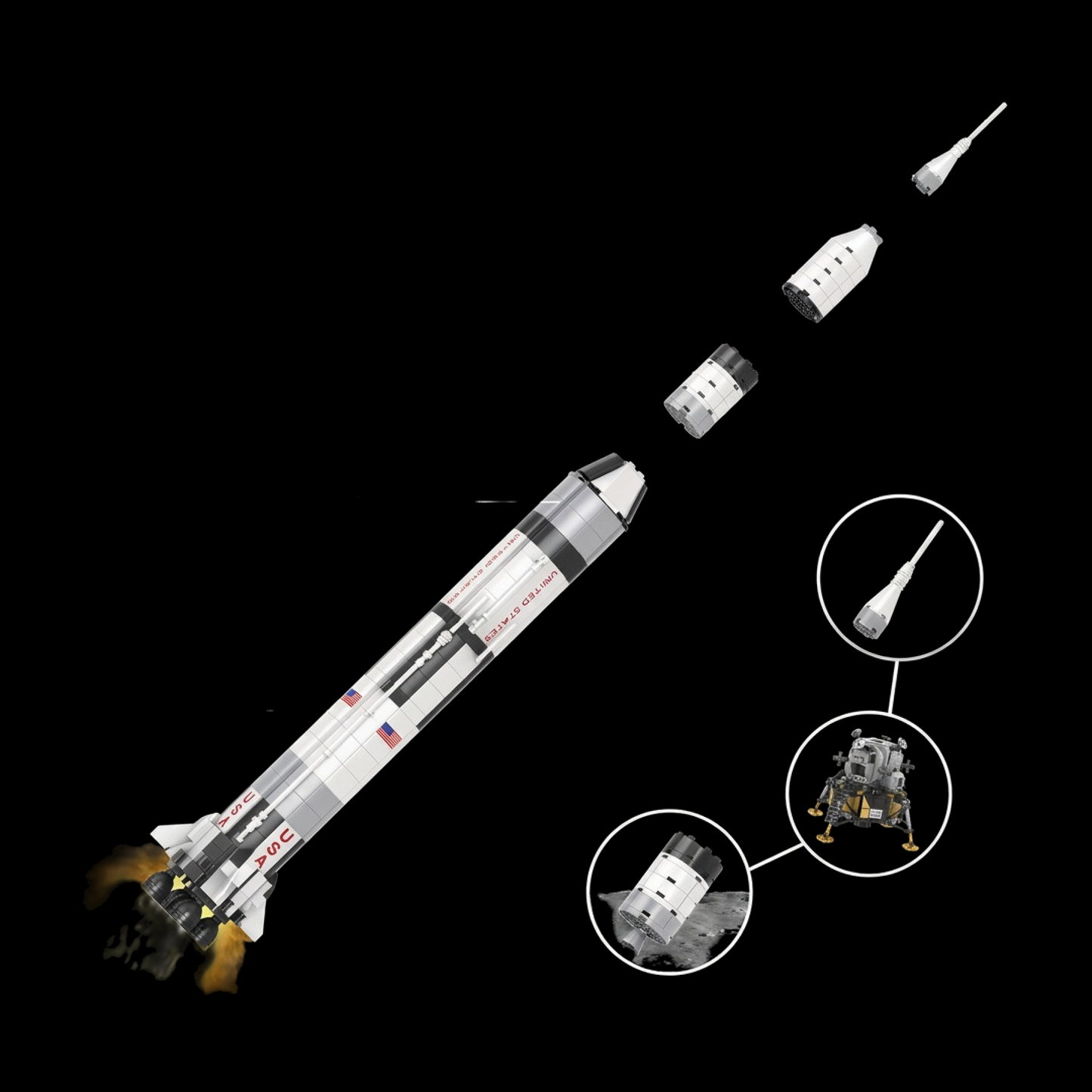 NASA Apollo Saturn V (602 peças)