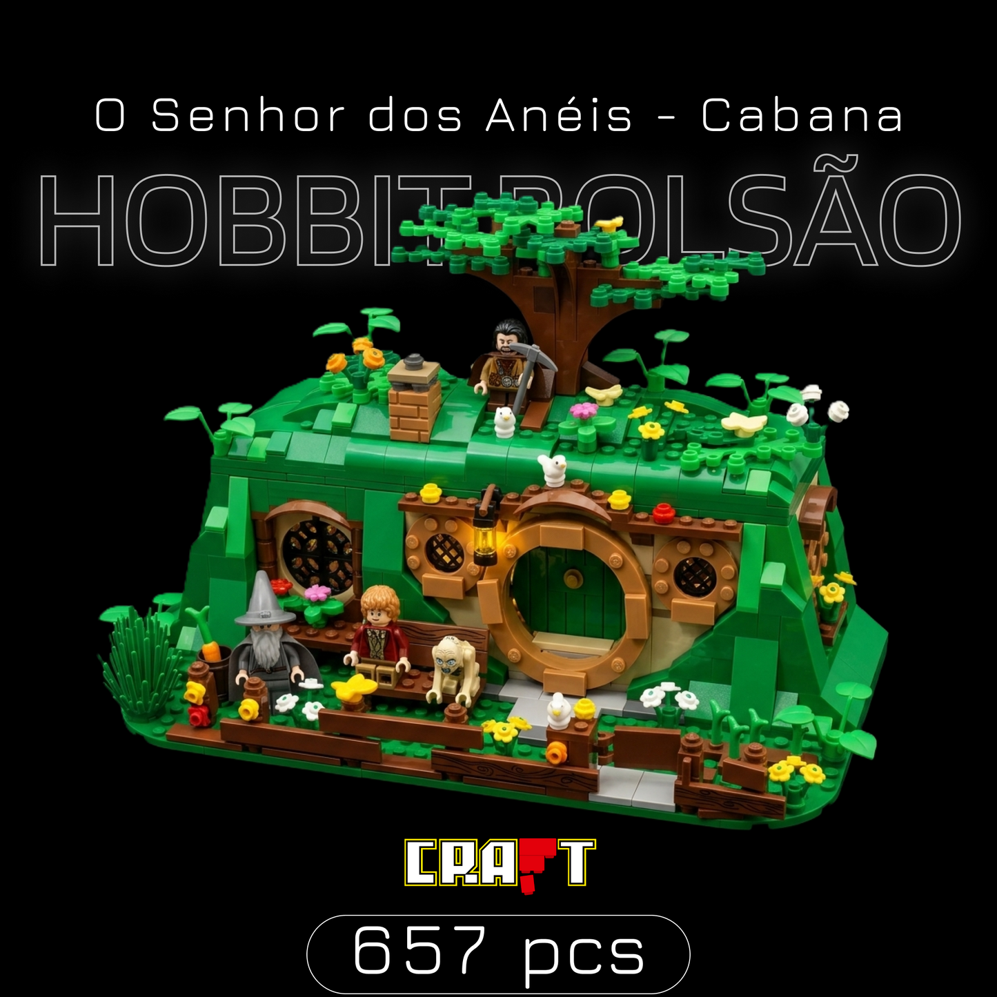 O Senhor dos Anéis - Cabana Hobbit Bolsão (Bag End) (657 peças)