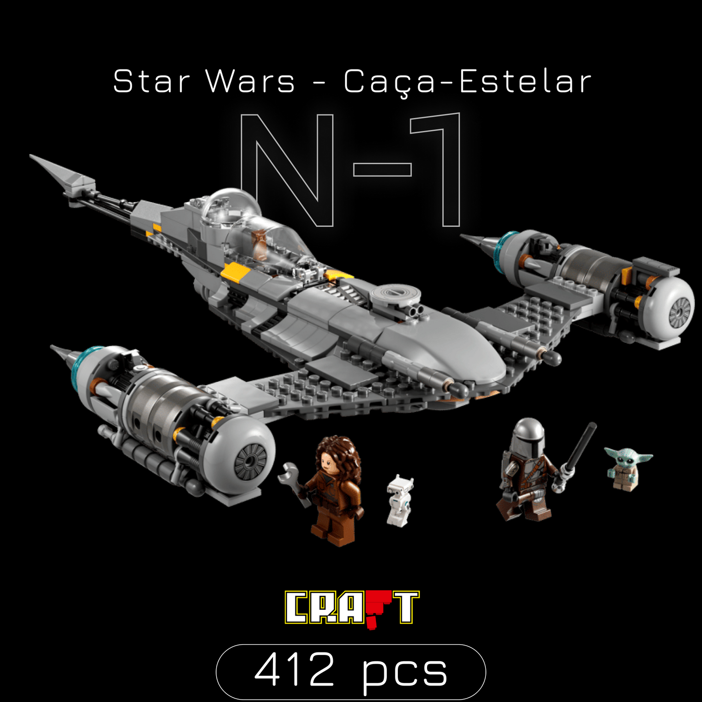 Star Wars - Caça-Estelar N-1 Mandaloriano (412 peças)