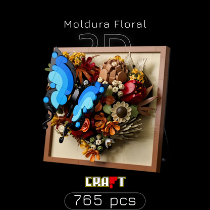 Moldura Floral 3D - Borboleta (765 peças)