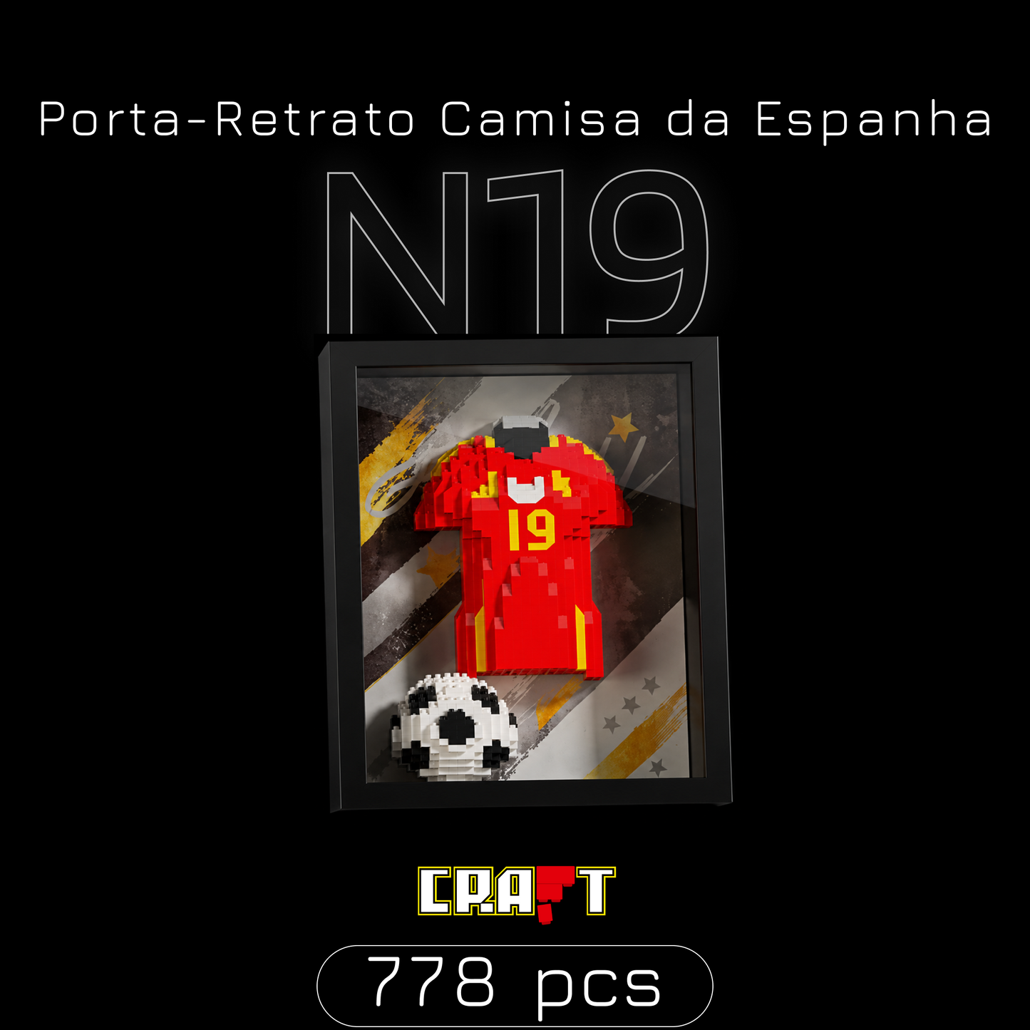 Porta-Retrato Camisa Espanha N19 (778 peças)