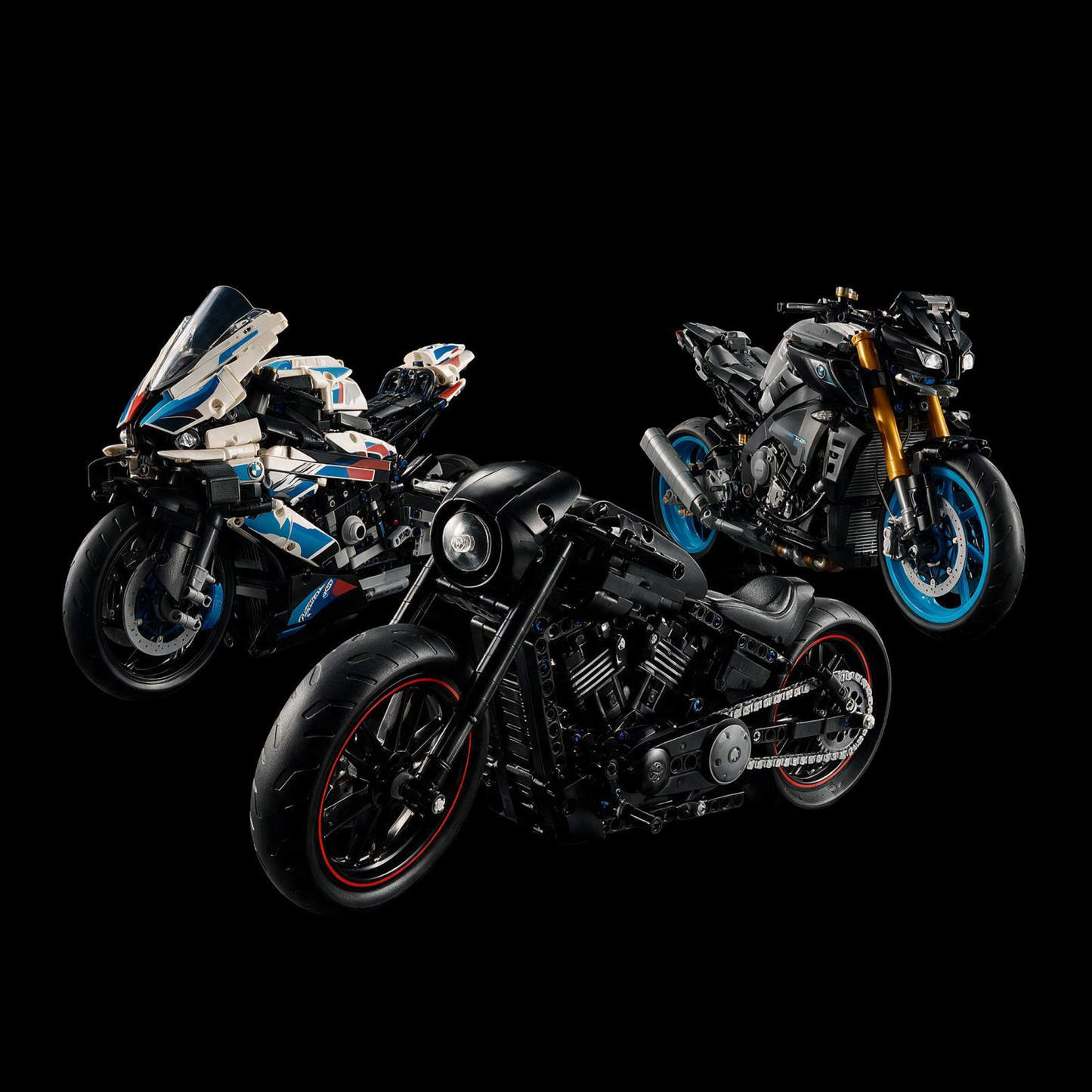 Compre Junto! Harley Davidson Black Rod + Moto Esportiva M1000 RR + Yamaha MT-10 SP (3960 peças)