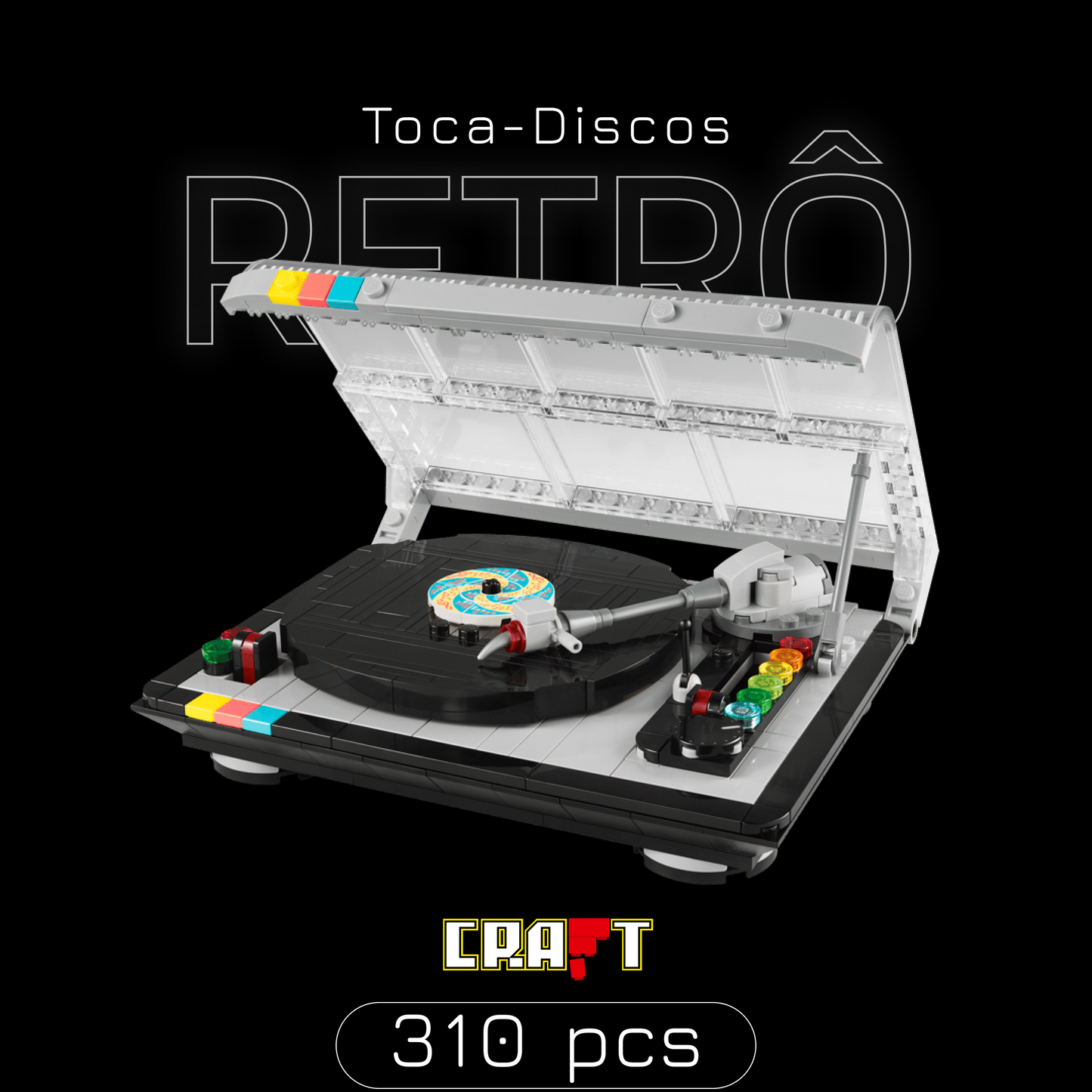 Toca-Discos Retrô (310 peças)