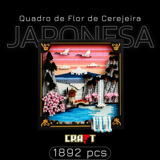 Quadro de Flor de Cerejeira Japonesa (1892 peças)