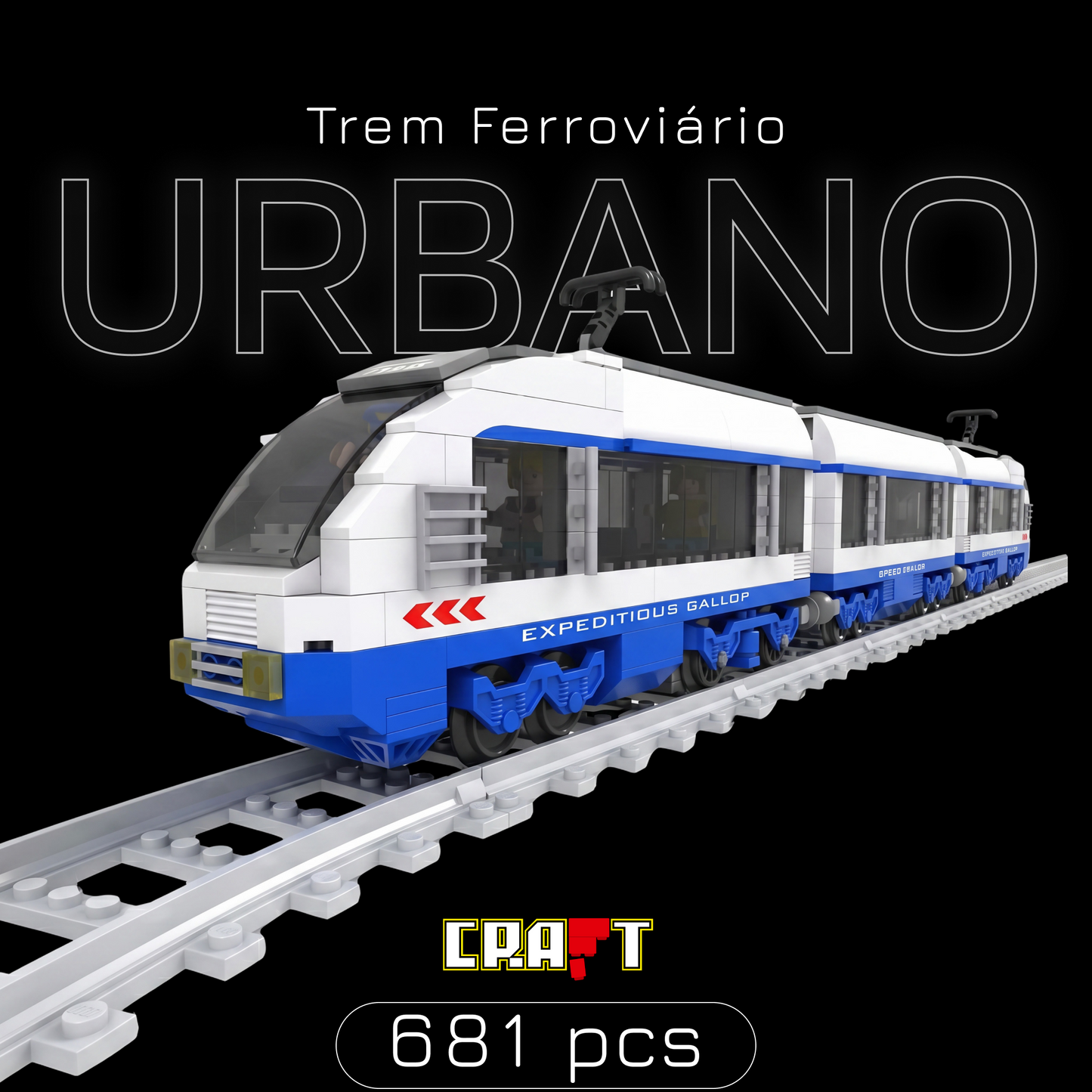 Trem Ferroviário Urbano (681 peças)