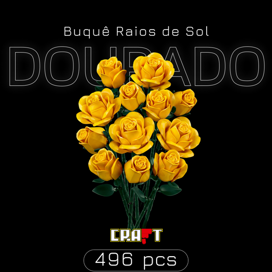 Buquê Raios de Sol Dourado (496 peças)