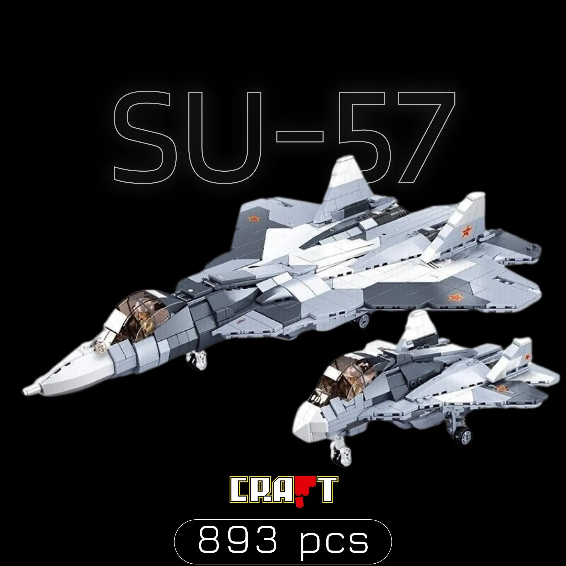 Caça SU-57 - 2 em 1 (893 peças) – Brics Craft
