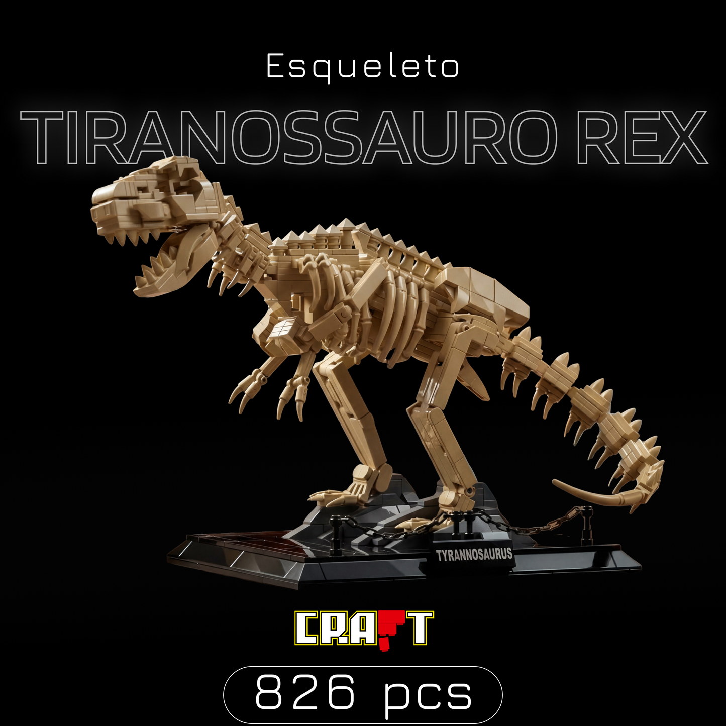 Esqueleto - Tiranossauro Rex (826 peças)