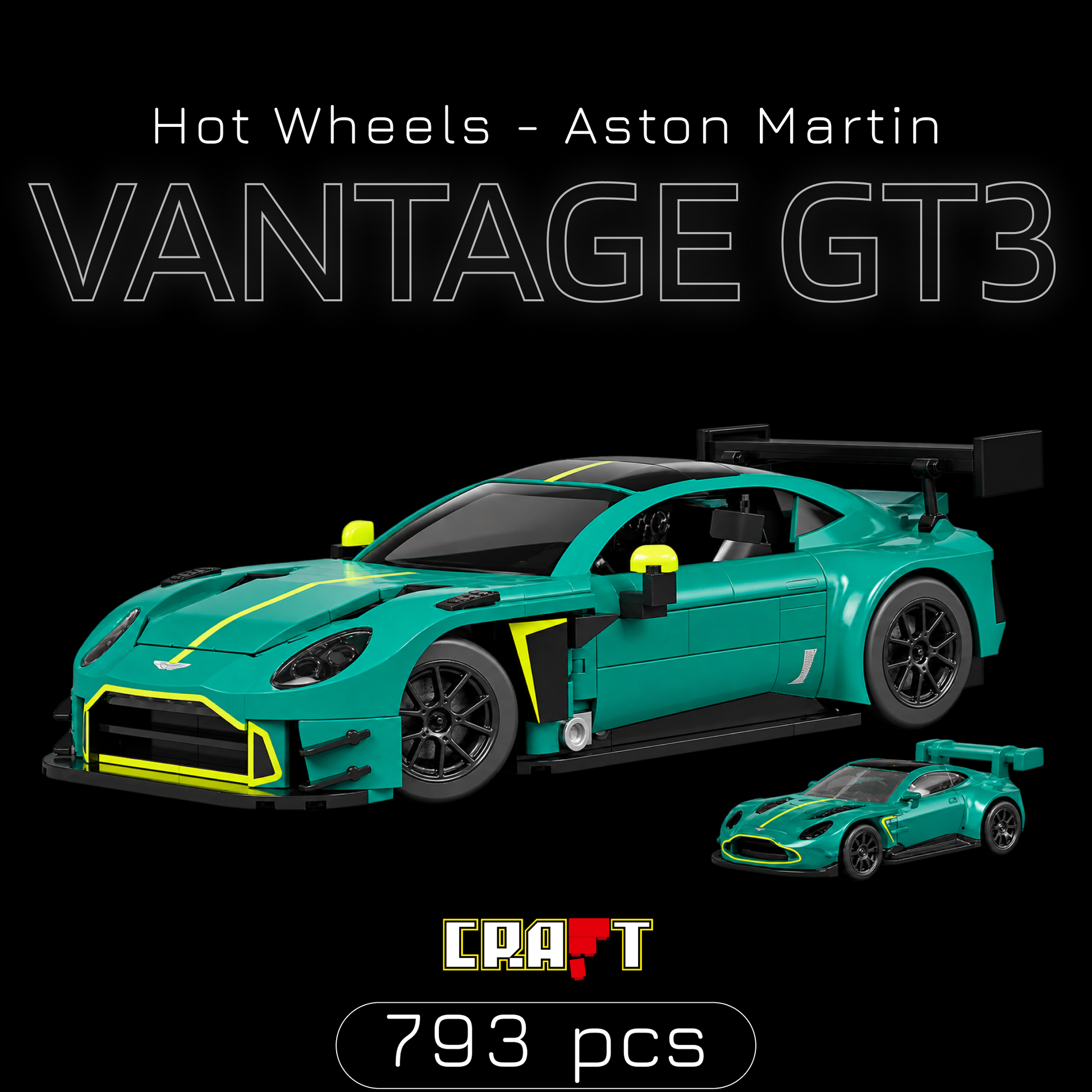 Hot Wheels - Aston Martin Vantage GT3 (793 peças) | Capa 1