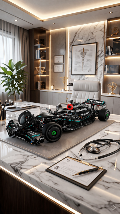 Compre Junto! Miniatura da Fórmula-1 Mercedes AMG W14 + Quadro Fosco