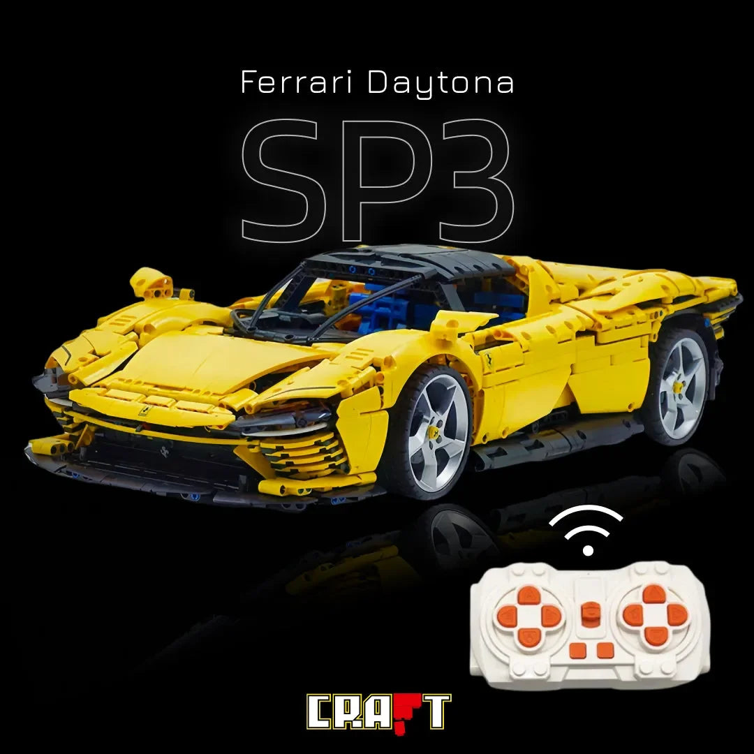 Ferrari Daytona SP3 Amarela (3778 peças) - Brics Craft