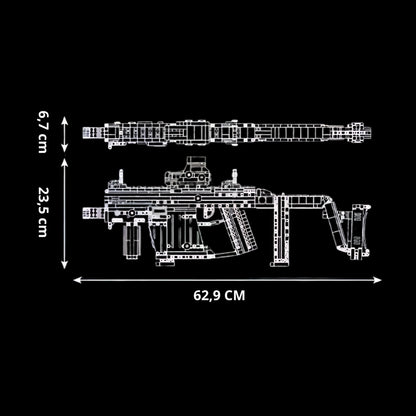 Submetralhadora Uzi (1558 peças)