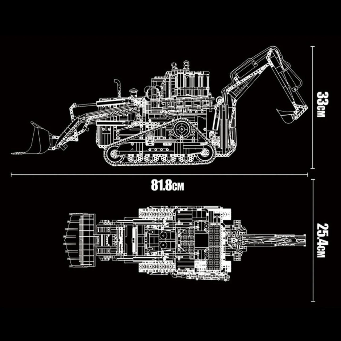 Trator de Esteira (3963 peças)
