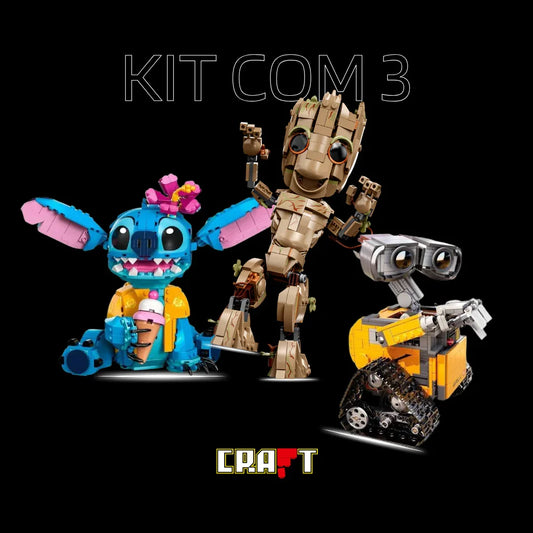 Compre Junto! Groot + Wall-E + Stitch