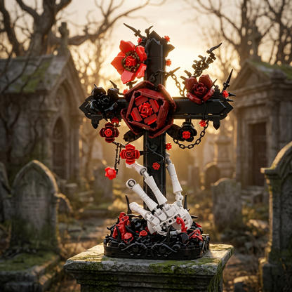 Cruz Gótica e Rosas (636 peças)