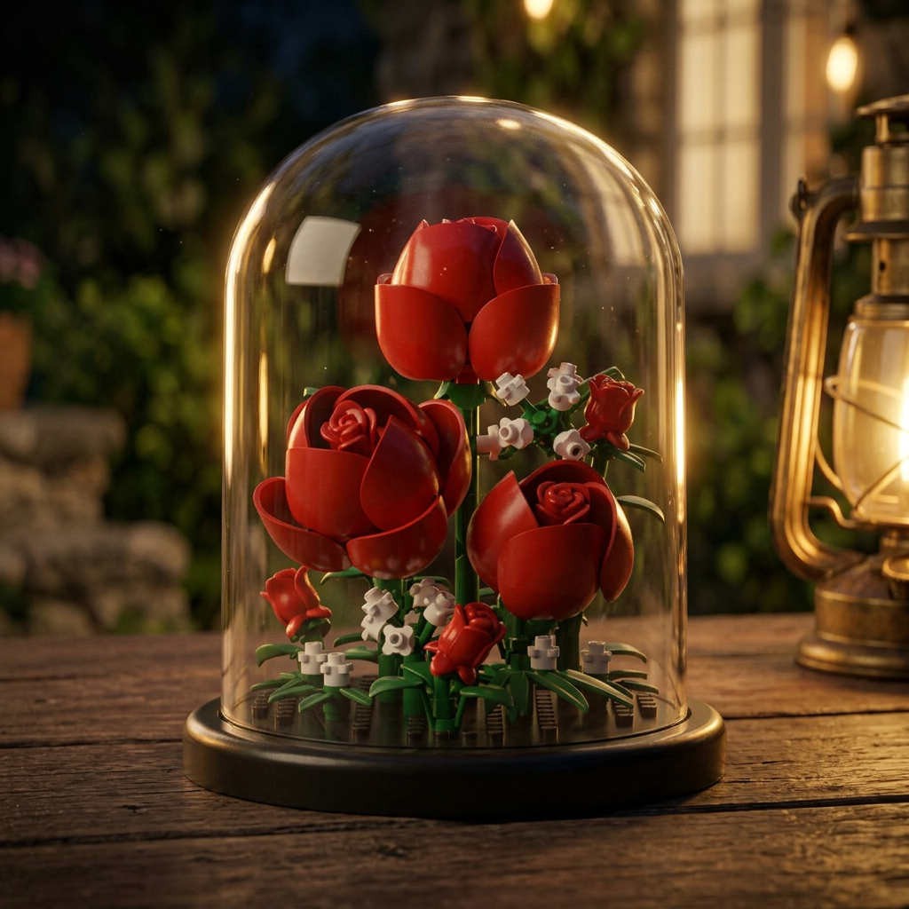 Redoma de Rosas (151 peças)