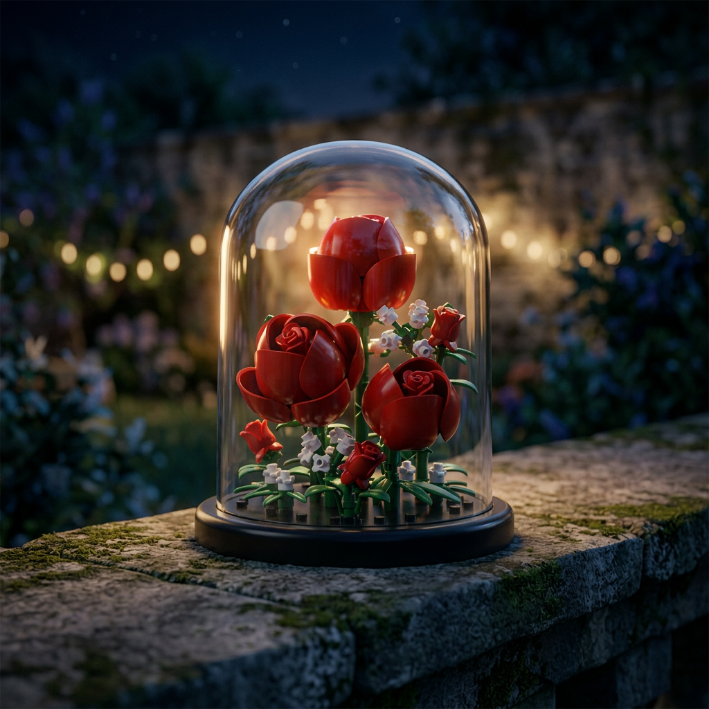 Redoma de Rosas (151 peças)