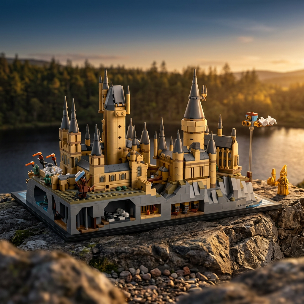 O Castelo e os Campos de Hogwarts (2660 peças)