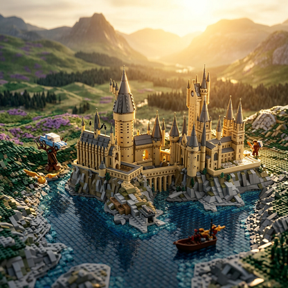 O Castelo e os Campos de Hogwarts (2660 peças)