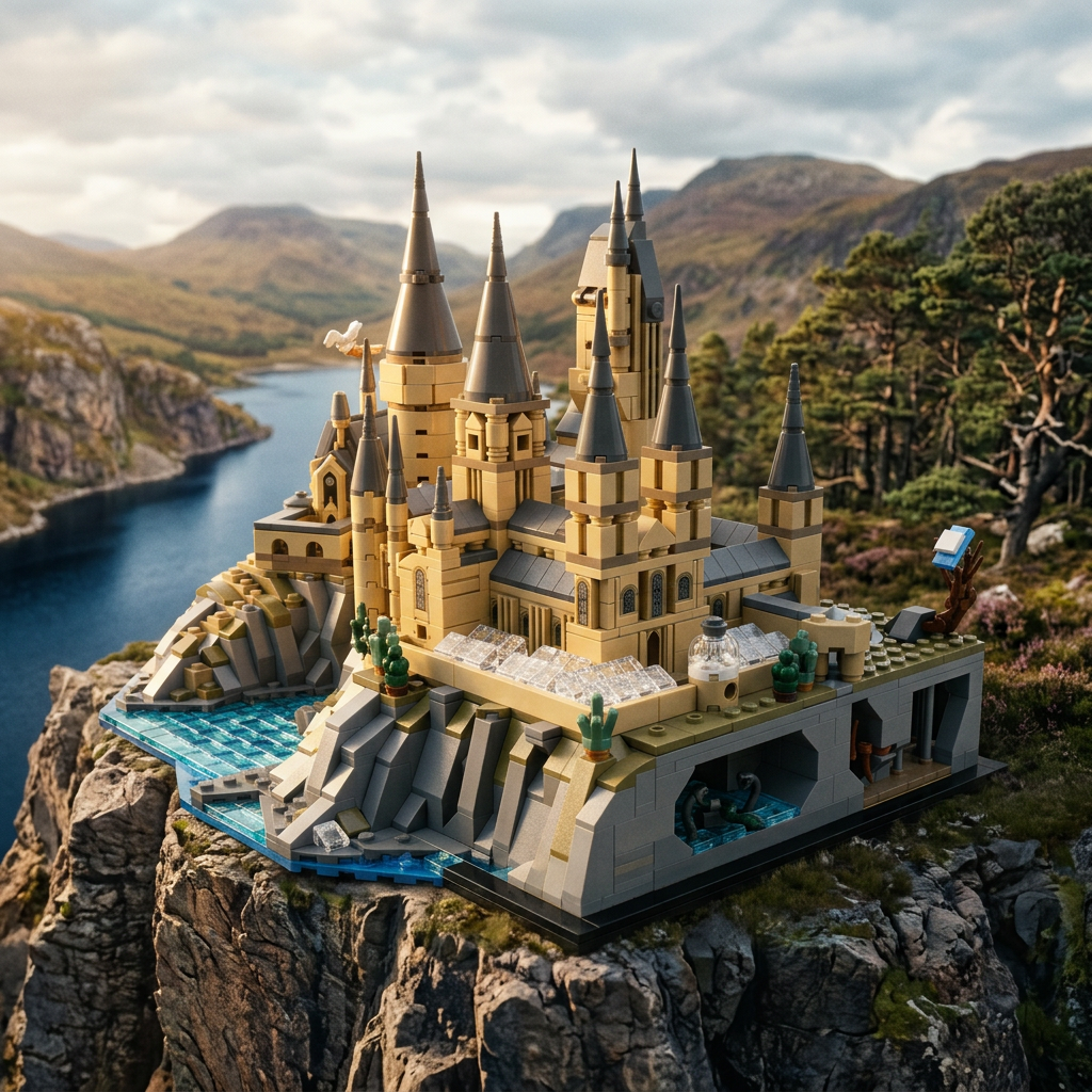 O Castelo e os Campos de Hogwarts (2660 peças)