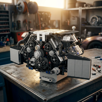 Motor W12 Twin Turbo (871 peças)