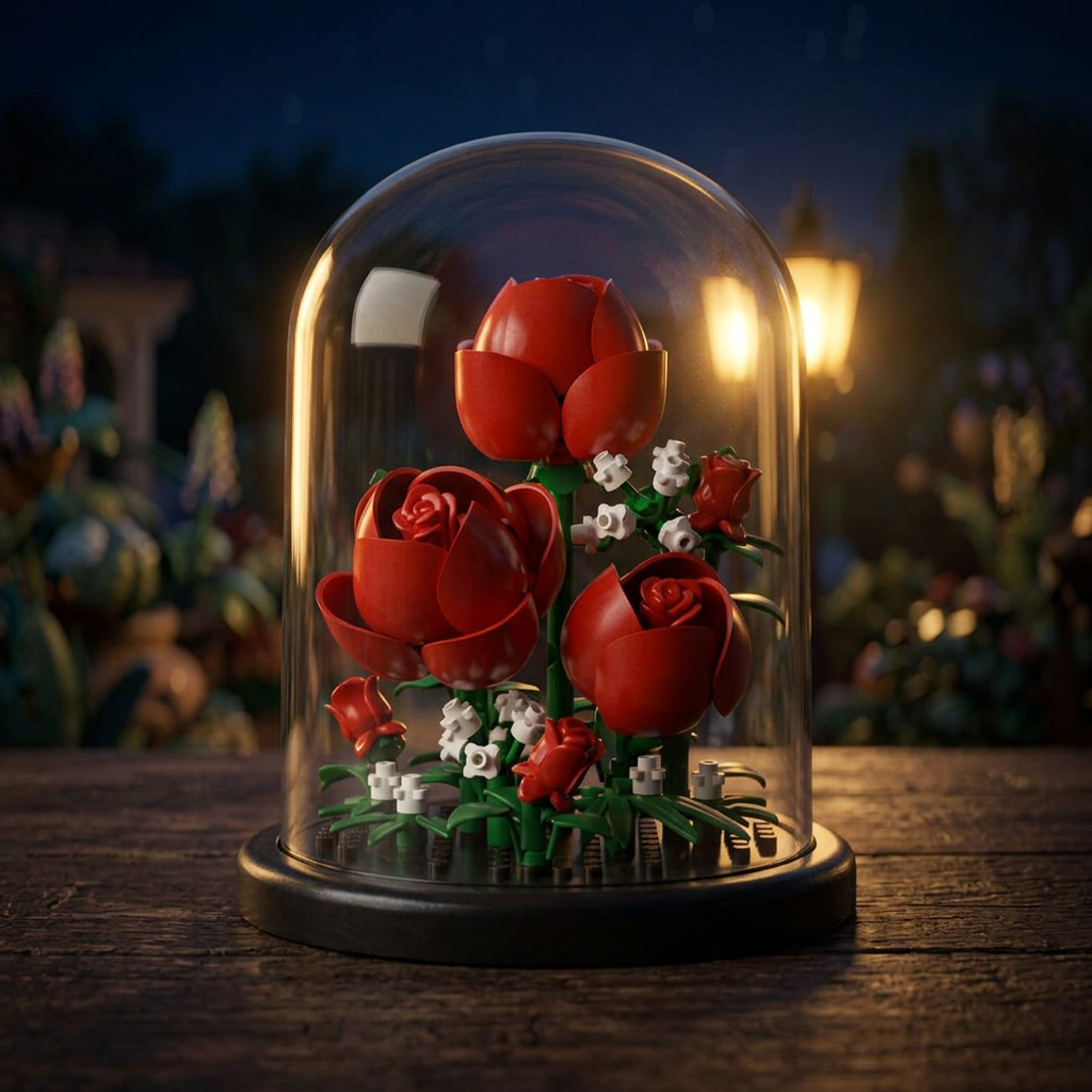 Redoma de Rosas (151 peças)