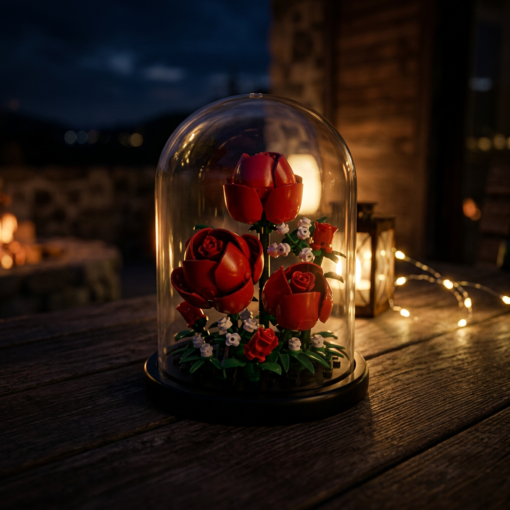 Redoma de Rosas (151 peças)