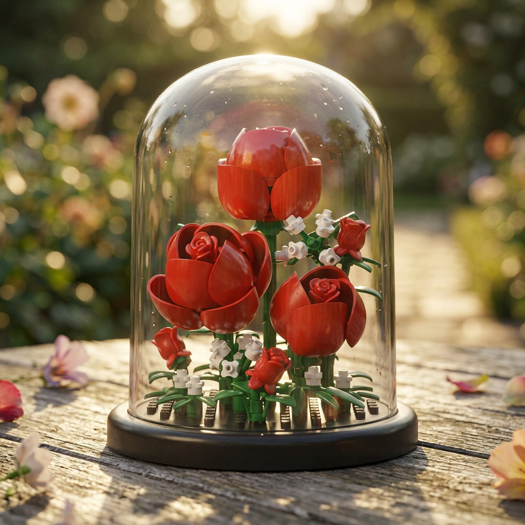 Redoma de Rosas (151 peças)