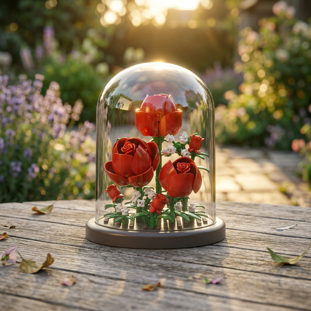 Redoma de Rosas (151 peças)