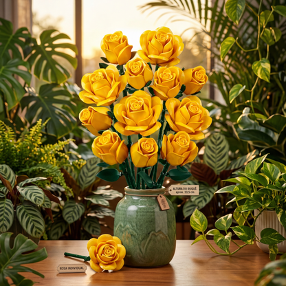 Buquê Raios de Sol Dourado (496 peças)