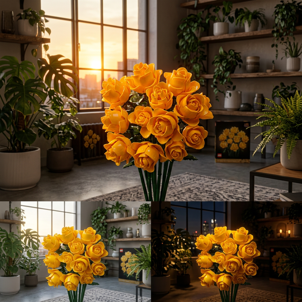 Buquê Raios de Sol Dourado (496 peças)