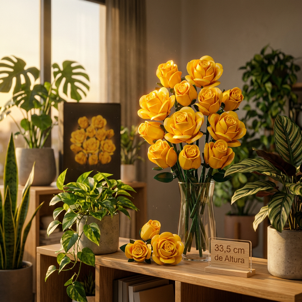 Buquê Raios de Sol Dourado (496 peças)