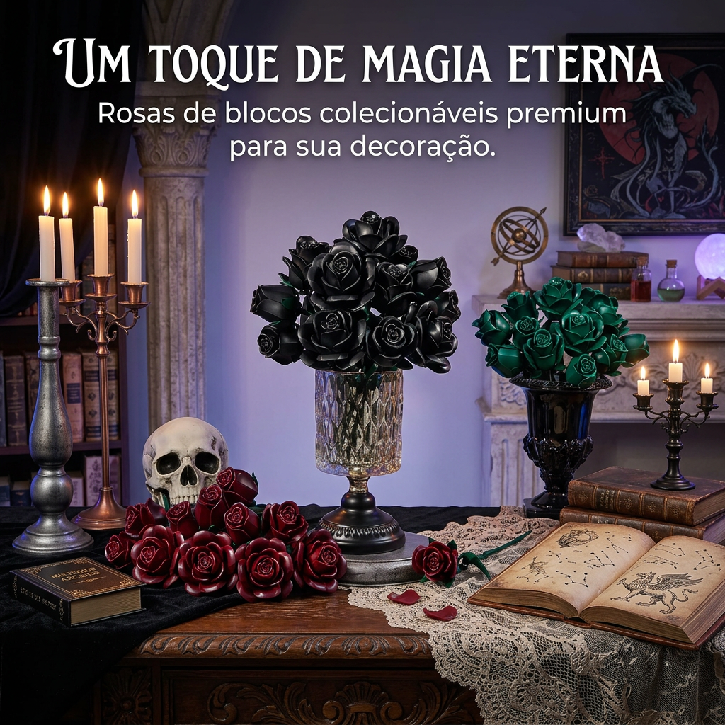 Buquê de Rosas Negras (784 peças)