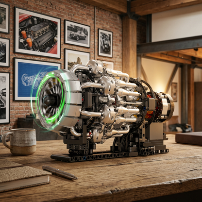 Motor Turbojato Mecânico (1214 peças)