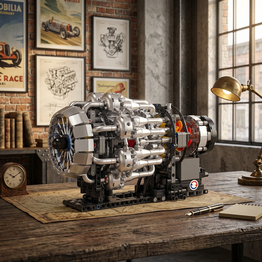 Motor Turbojato Mecânico (1214 peças)