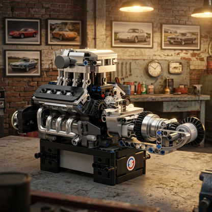 Motor V8 Turbinado (737 peças)