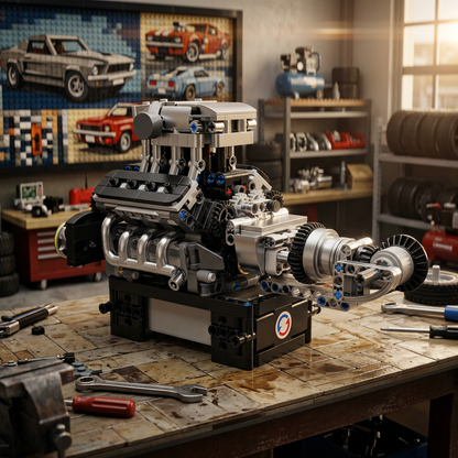 Motor V8 Turbinado (737 peças)