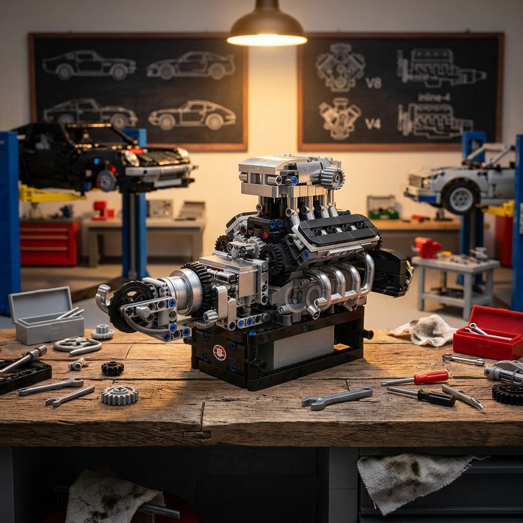 Motor V8 Turbinado (737 peças)