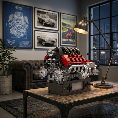 Motor com Transmissão V8 (787 peças)