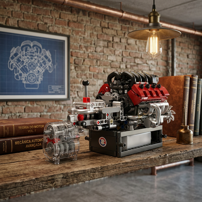 Motor com Transmissão V8 (787 peças)