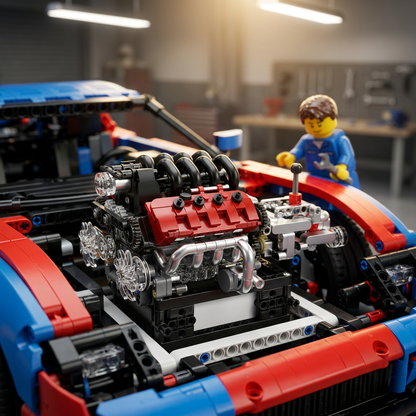Motor com Transmissão V8 (787 peças)