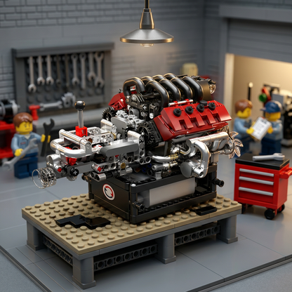 Motor com Transmissão V8 (787 peças)